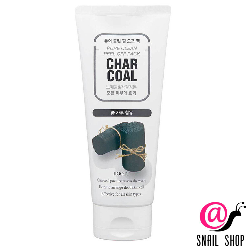 JIGOTT Очищающая угольная маска-пленка Char Coal Pure Clean Peel Off Pack
