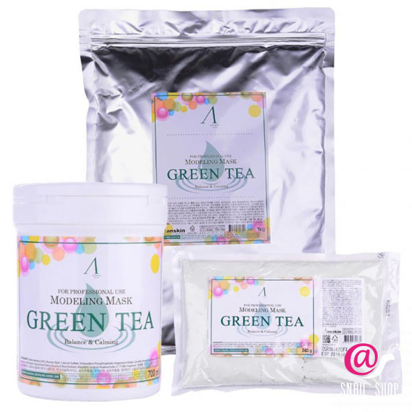 ANSKIN Original Маска альгинатная с экстрактом зелёного чая, успокаивающая Grean Tea Modeling