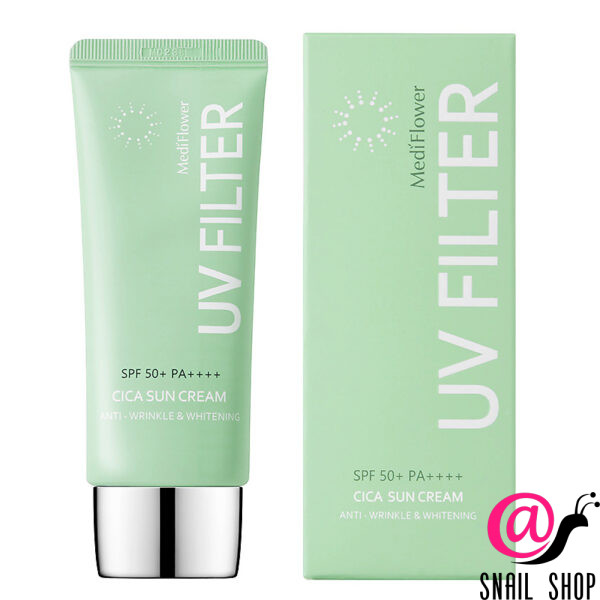 MEDI FLOWER Крем для лица солнцезащитный с центеллой Sun Cream UV Filter Cica SPF 50+ PA++++