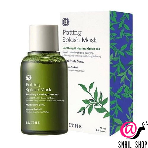 BLITHE Маска-сплэш для восстановления Patting Water Pack Soothing & Healing Green Tea