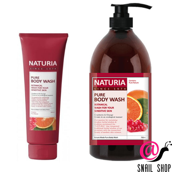 NATURIA Гель для душа КЛЮКВА/АПЕЛЬСИН Pure Body Wash (Cranberry & Orange)