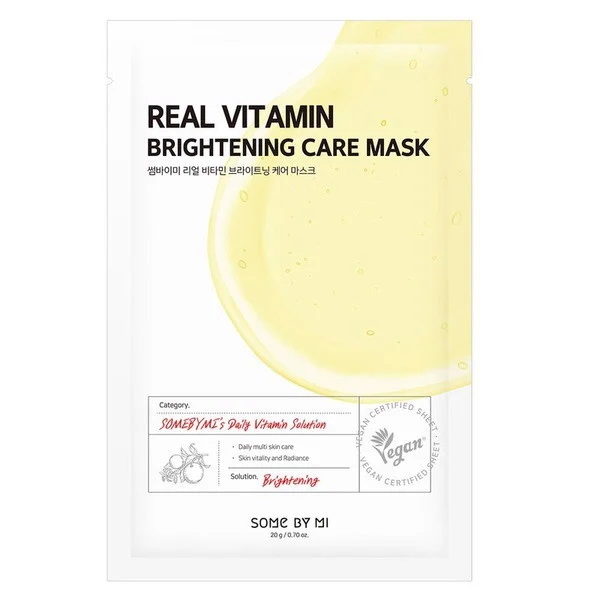 SOME BY MI Тканевая маска для лица осветляющая с витамином С Real Vitamin Brightening Care Mask